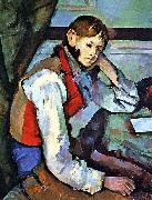 Paul Cezanne The Boy in the Red Vest oil painting on canvas
